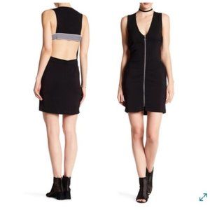 Dolce Vita Zip Up Cutout Exposed Back Mini Dress